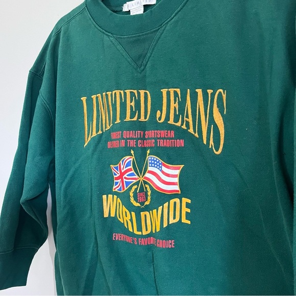 Vintage 90’s Limited Jean Graphic Embroidered Crewneck Sweater - Picture 2 of 5